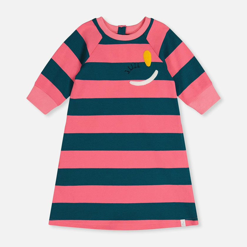 Engineer Stripe Dress Pink and Green Stripes