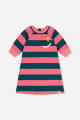 Engineer Stripe Dress Pink and Green Stripes