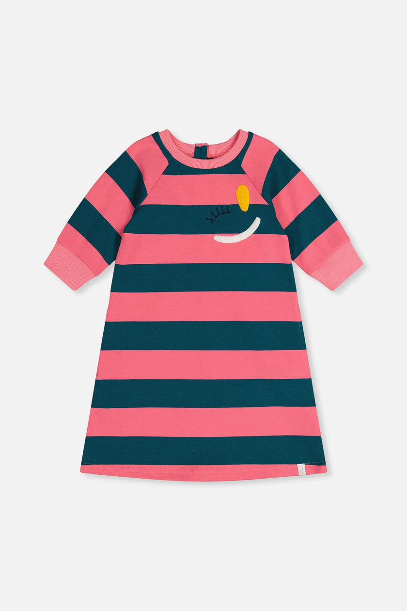 Engineer Stripe Dress Pink and Green Stripes
