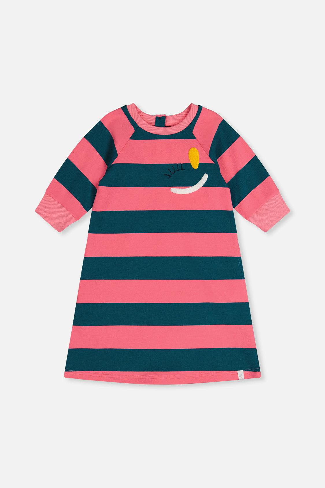 Engineer Stripe Dress Pink and Green Stripes