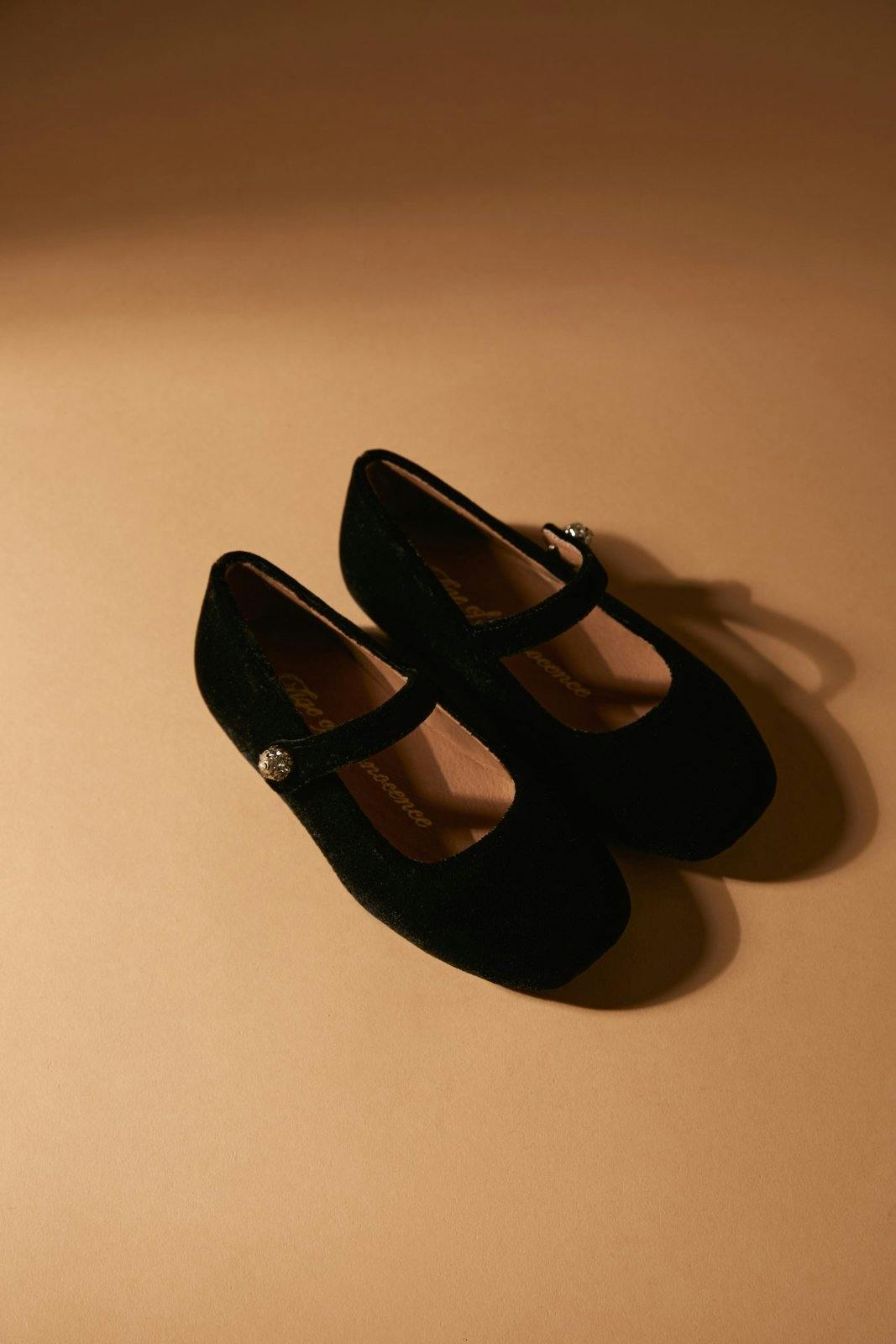 Whitney Velvet Square-Toe Mary Jane Shoes