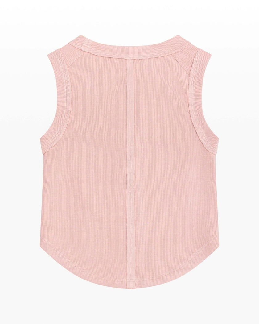Ribbed Exposed Seam Tank Top