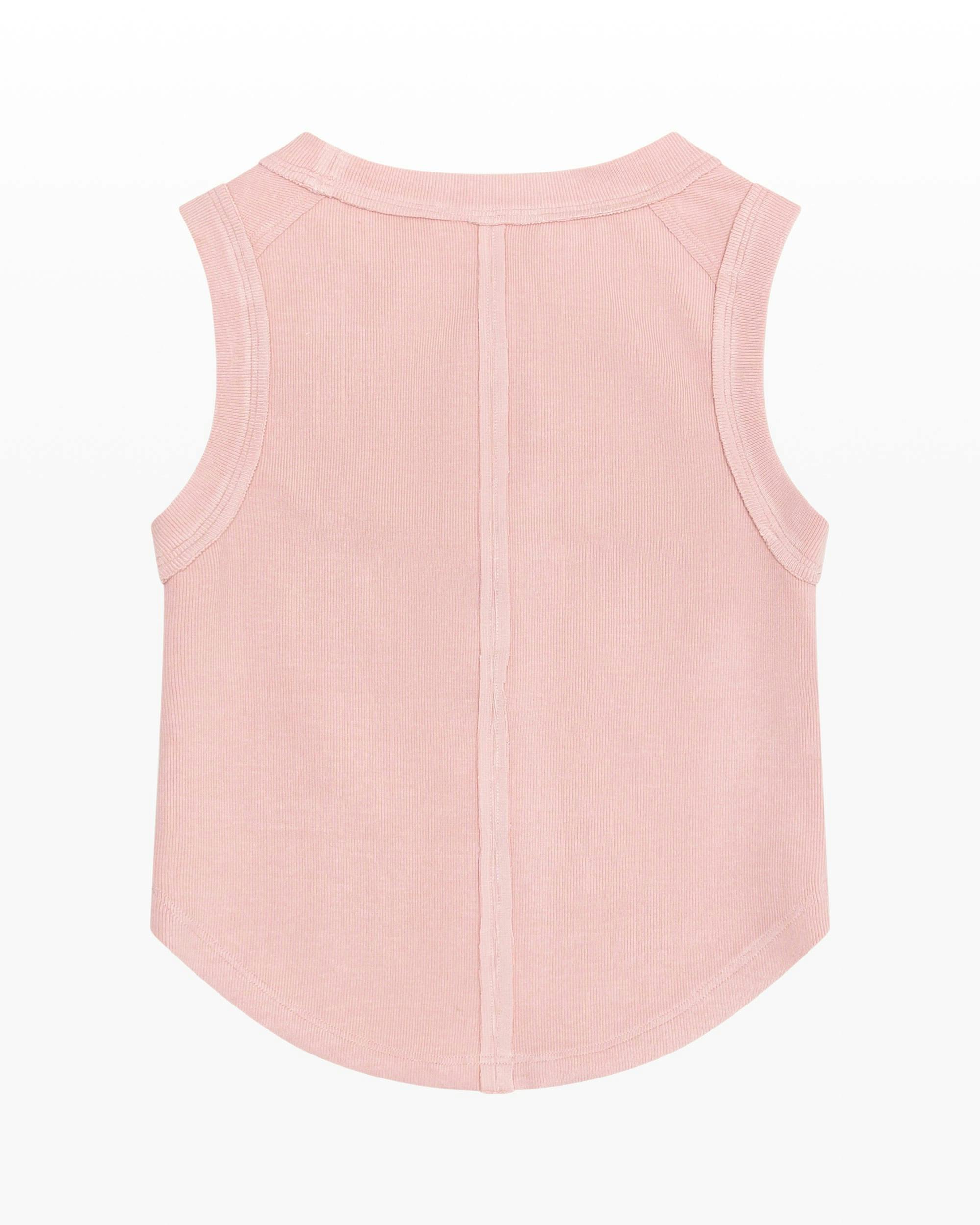 Ribbed Exposed Seam Tank Top