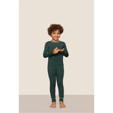 Kids TENCEL Modal Unisex Long PJ Set, Green