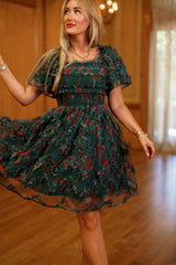 Florentina Short Dress in Emerald Truly Madly Deeply