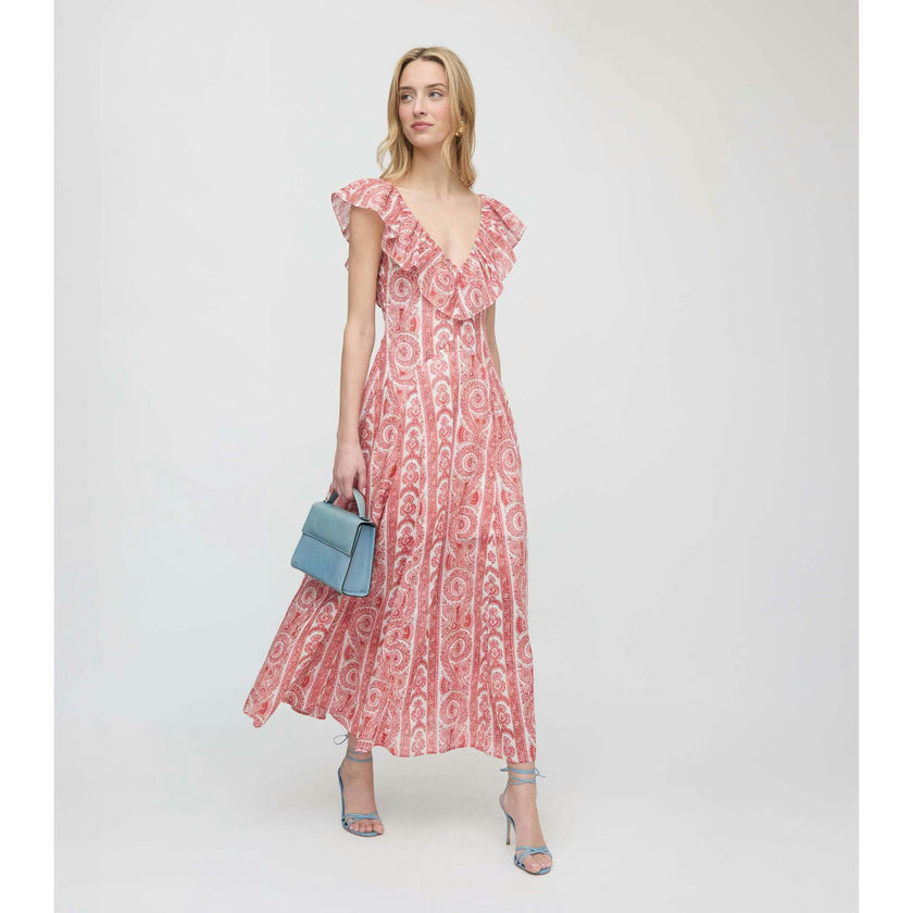 The Milani Dress - Coral Corsica Paisley