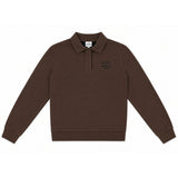 French Fleece Spandex Polo Sweatshirt