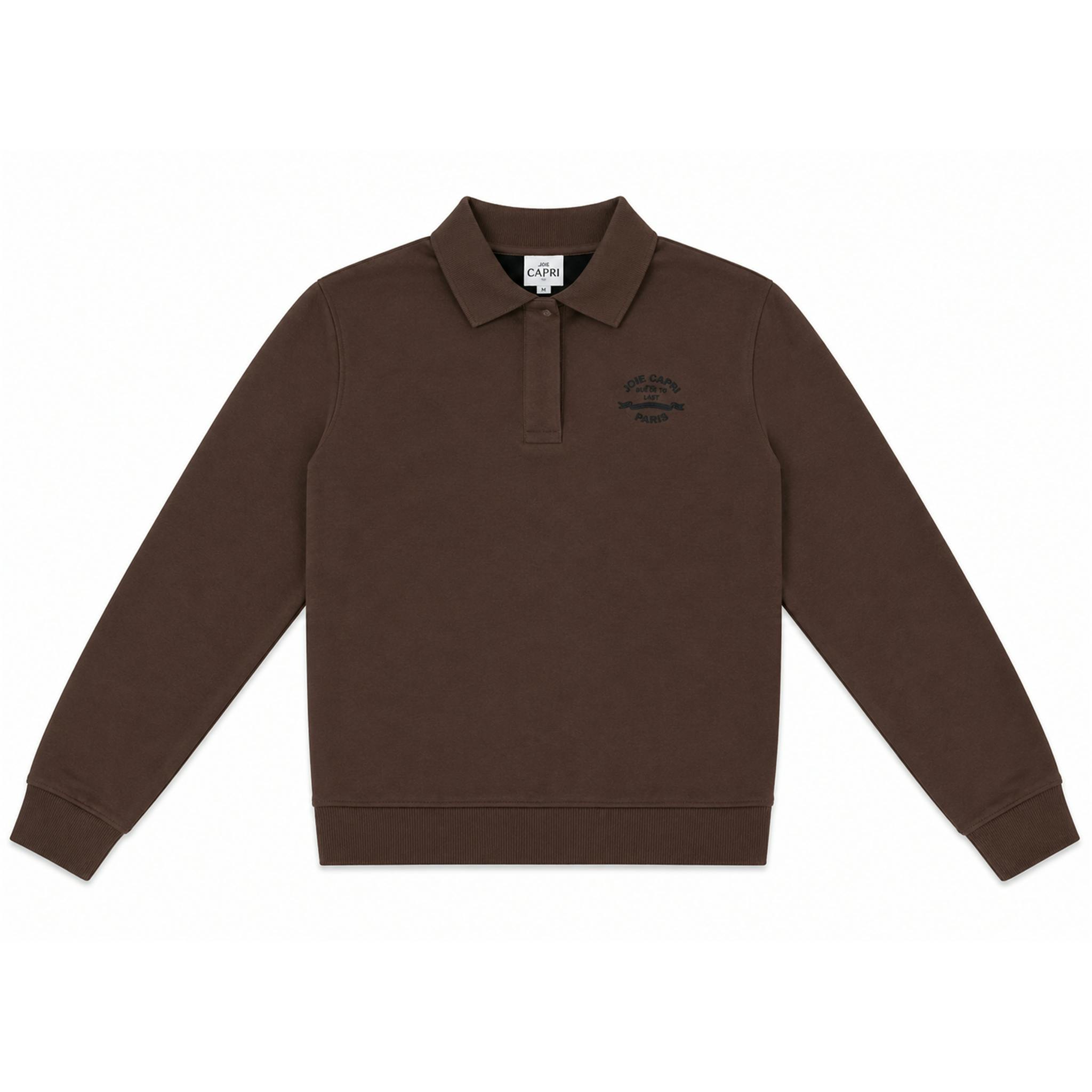 French Fleece Spandex Polo Sweatshirt