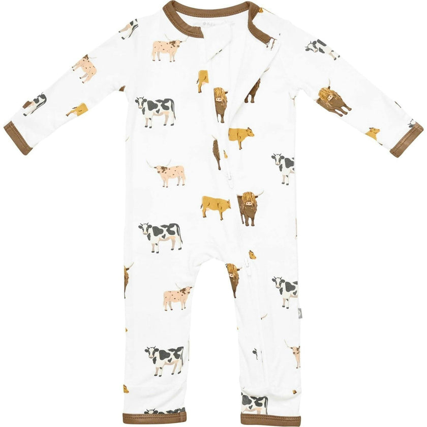 Zippered Romper, Moo