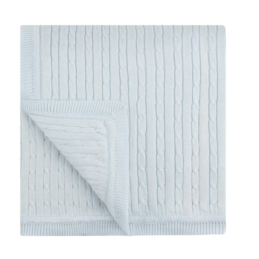 Cable Knit Blanket Pink
