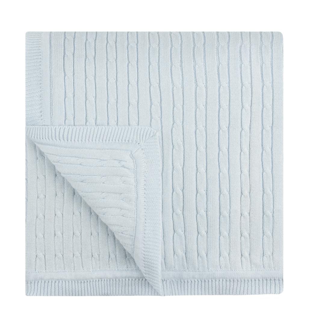 Cable Knit Blanket Pink
