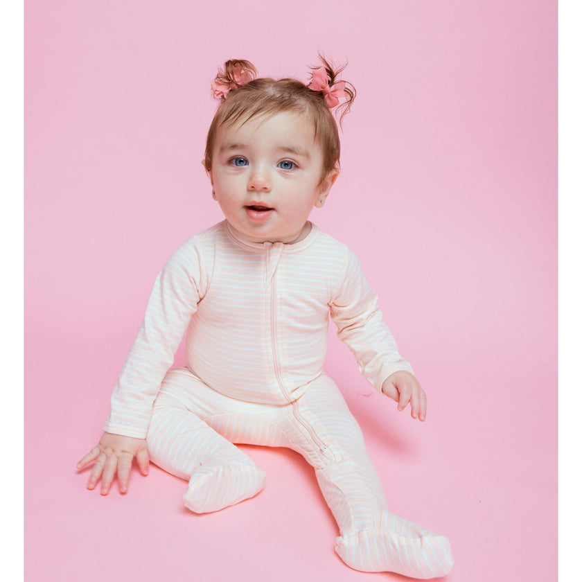 Zipped Long Sleeve Footed Onesie