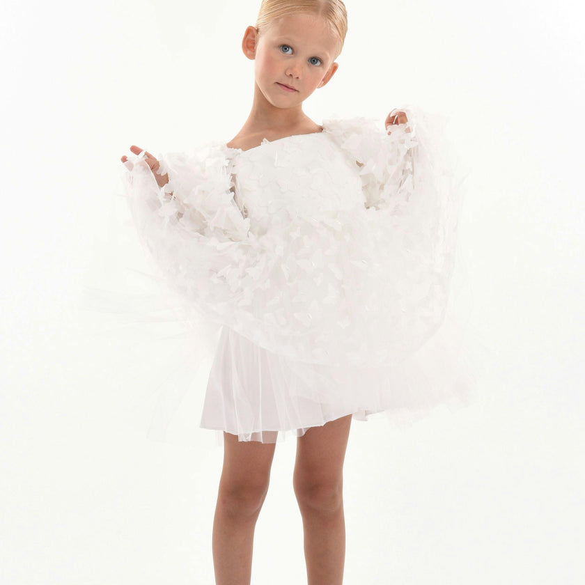 White Bell Mariposa Dress