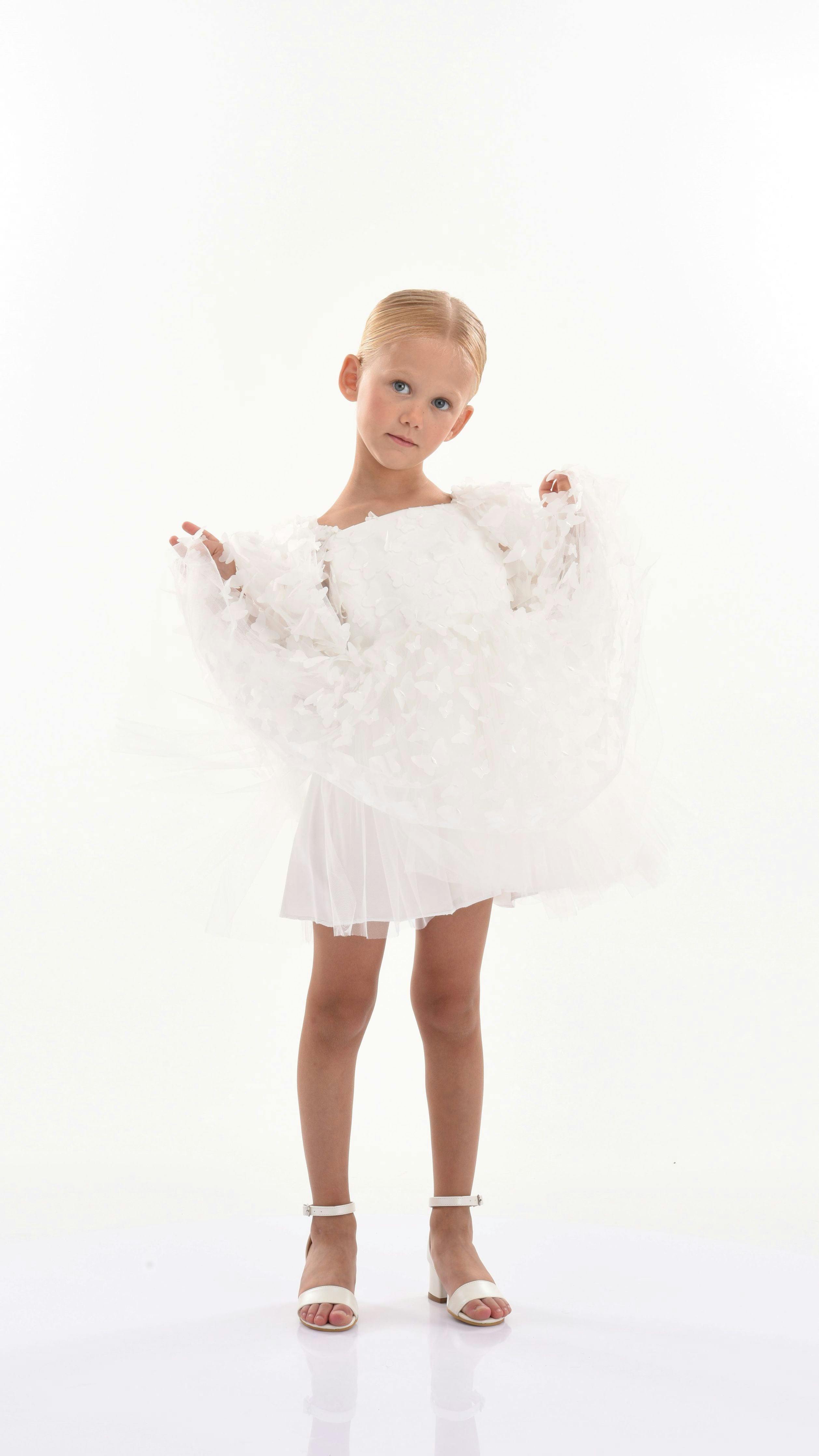 White Bell Mariposa Dress