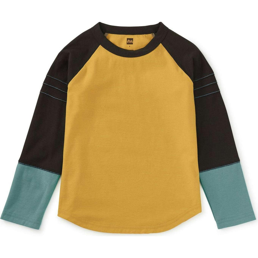 Explorer Colorblock Raglan Top, Yellow