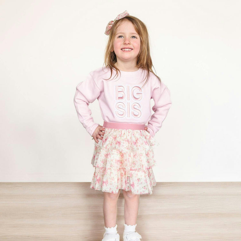 Big Sis Embroidered Patch Sweatshirt