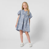 Pale Blue Kenzo Kids Flutter Dress