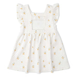 Organic Cutout Back Dress - Lemons