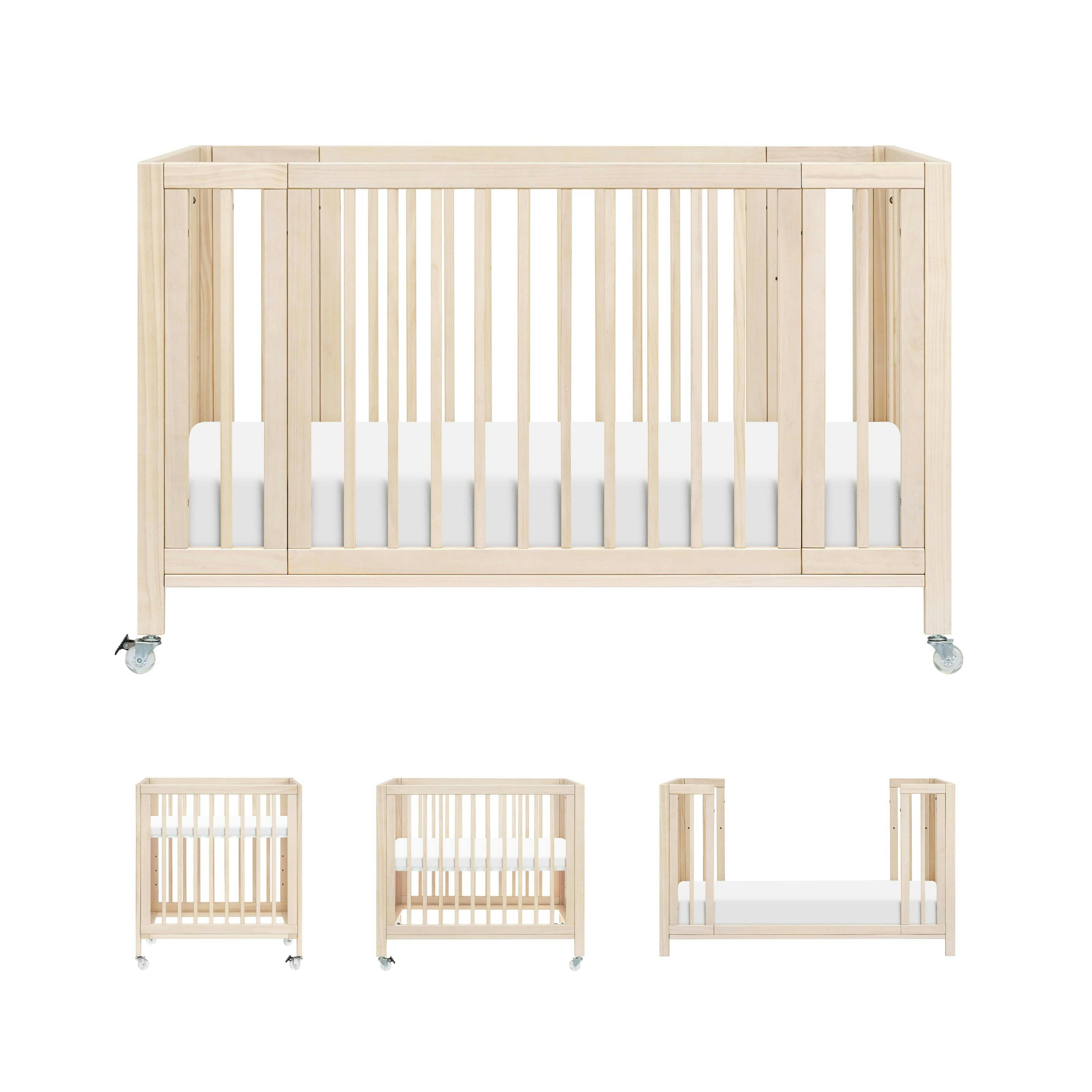 Babyletto Rolli 9-in-1 Convertible All-Stages® Crib with Bassinet & Toddler Bed Conversion Kits