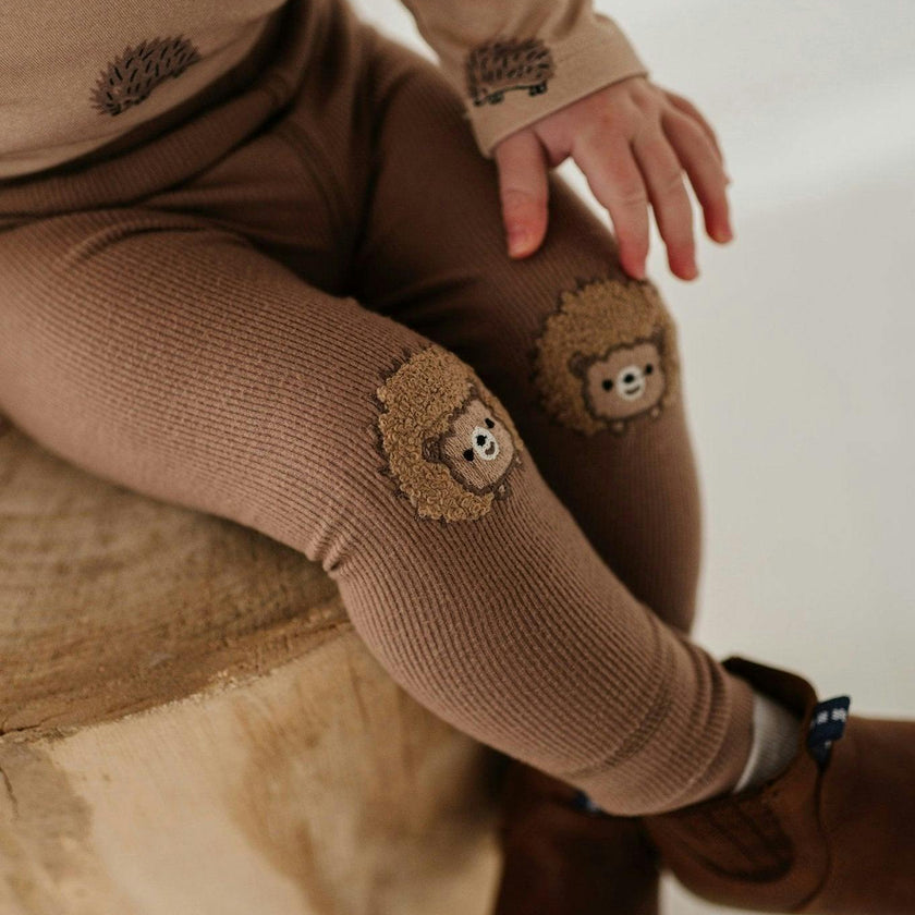 Patch Ribbed Leggings