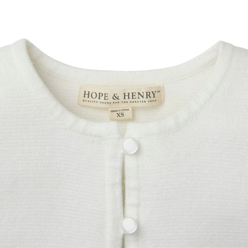 Organic Curved Hem Cardigan