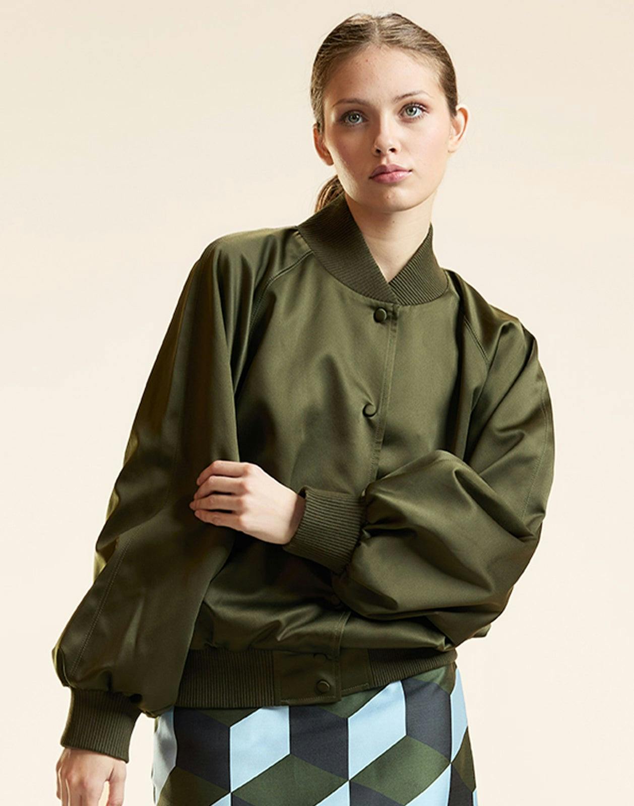 Satin Bomber Jacket