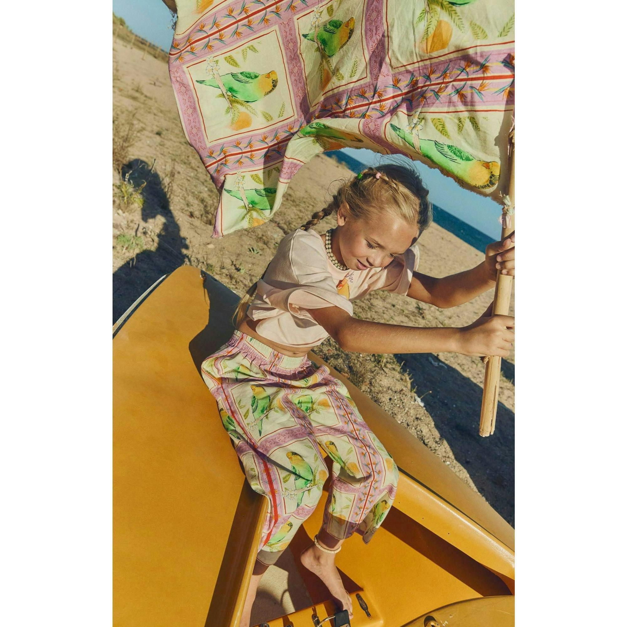BIRDS PATCHWORK PANTS BLUSH