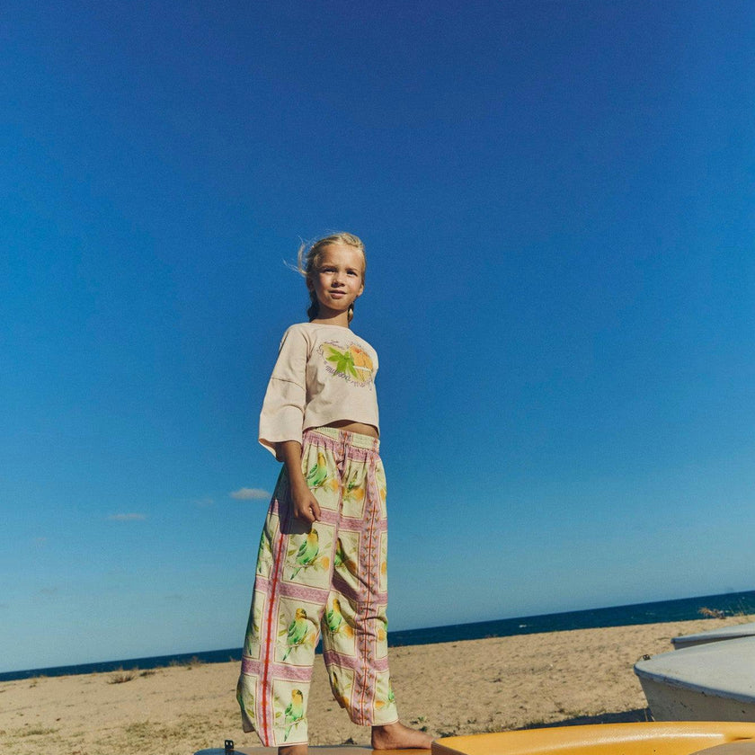 BIRDS PATCHWORK PANTS BLUSH