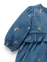 Denim Embroidered Dress Ladybird Broderie