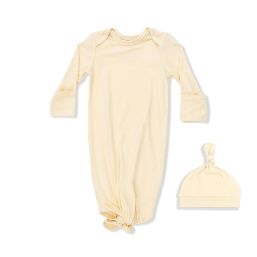 Solid Italian Straw - Knotted Gown  and Hat
