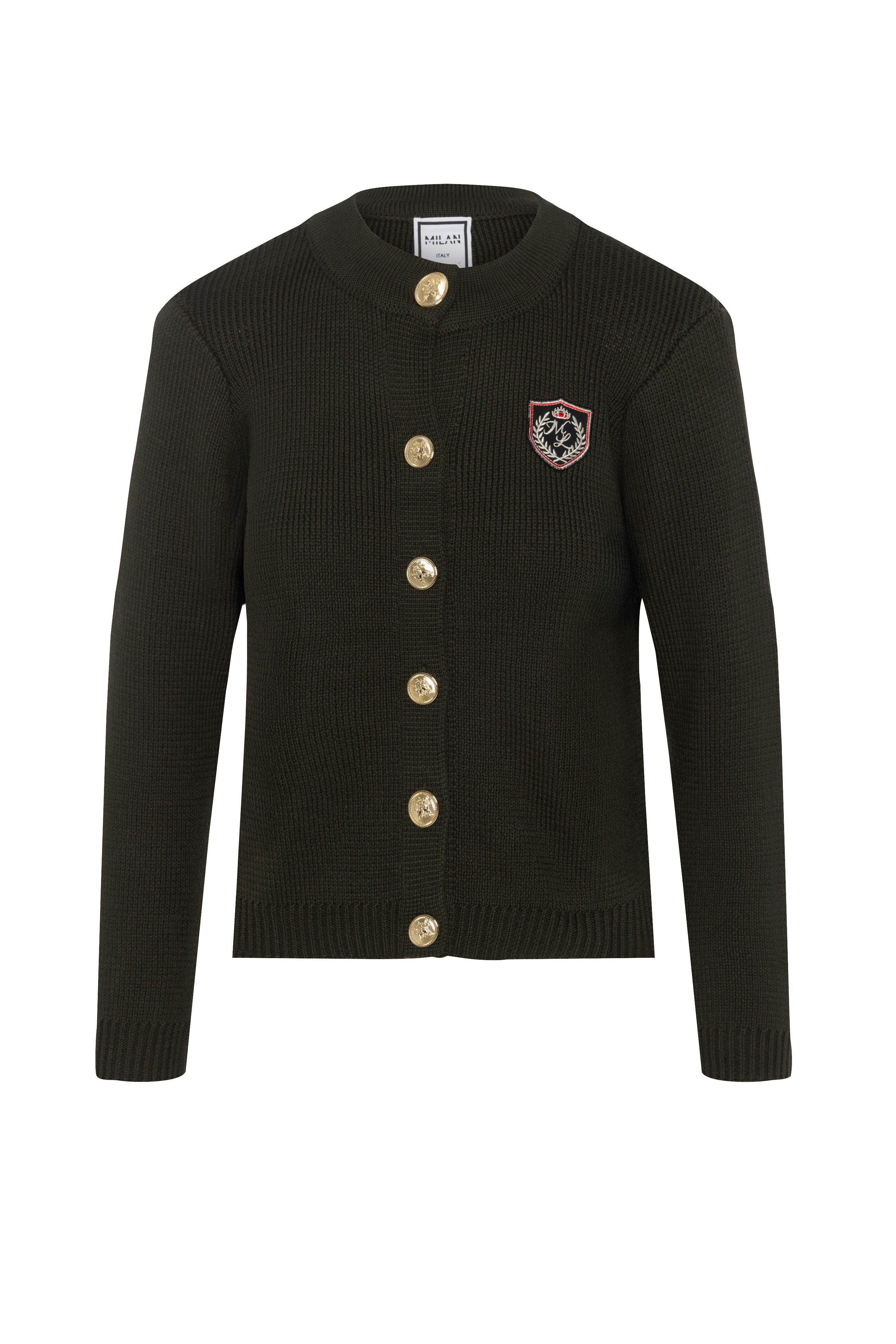 Emblem Knit Cardigan