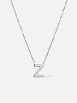 Silver Initial Necklace - Letter Necklace