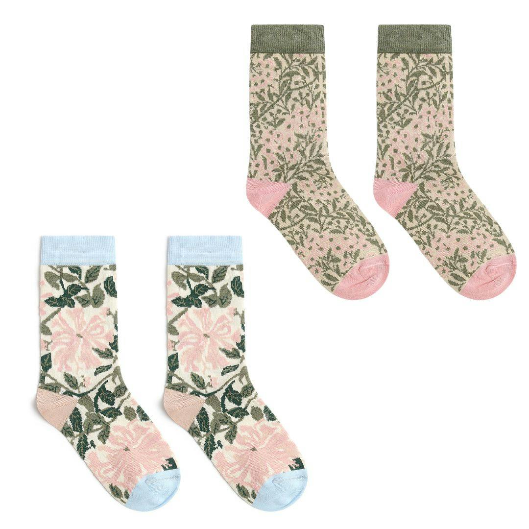 William Morris Girls Floral Socks Set