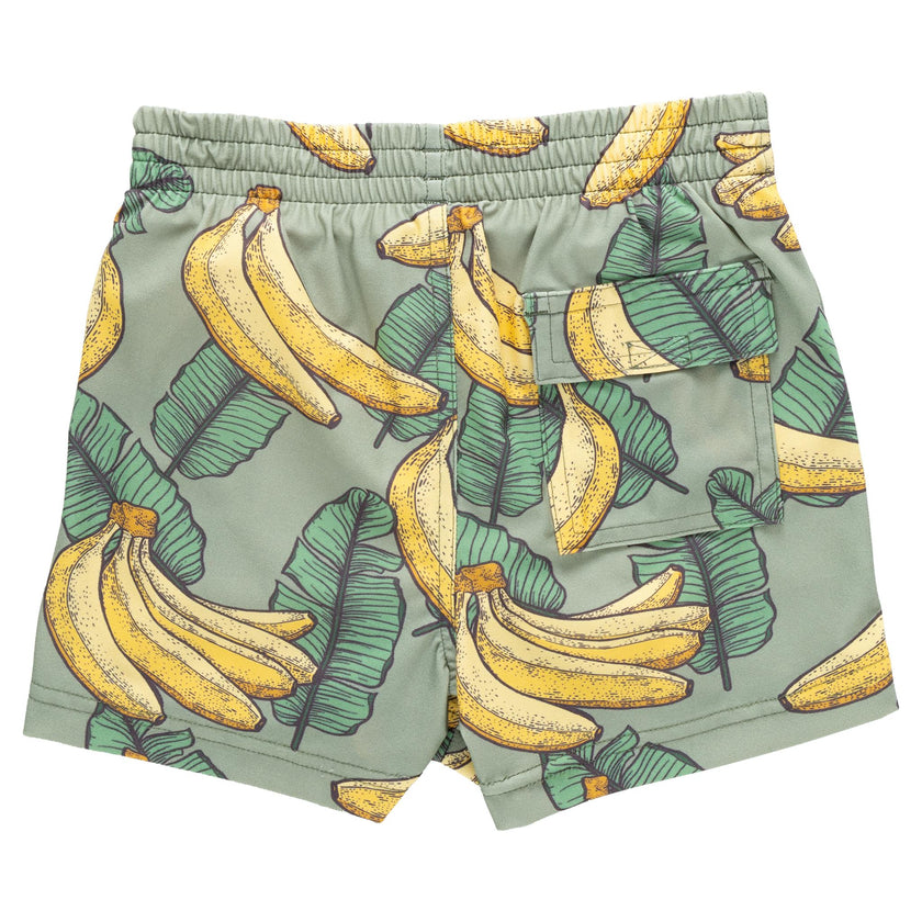 Baby Boys Swim Trunk - Green Banana Leaves
