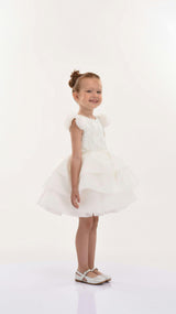 White Collina Teacup Ruffle Dress