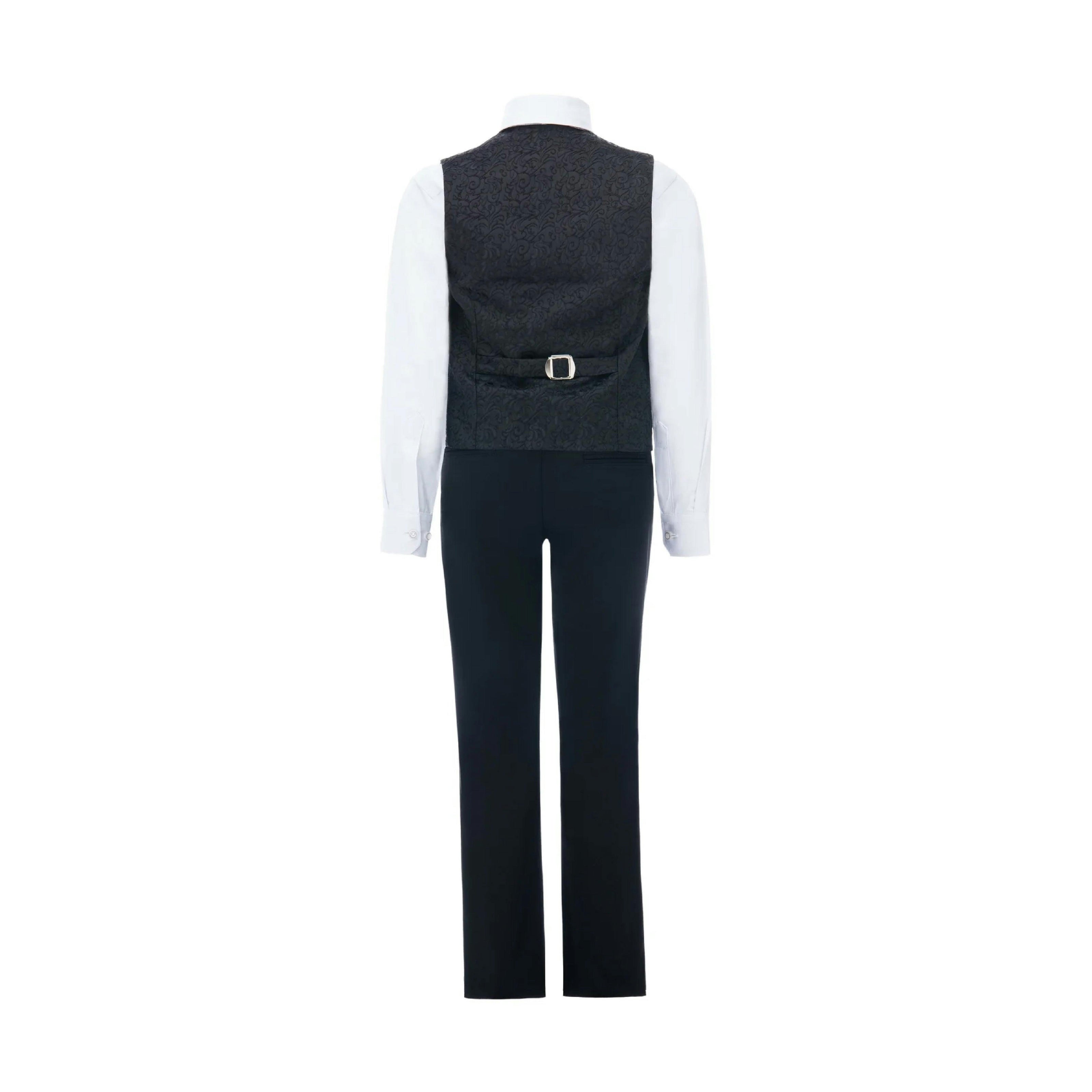Black Nero Floral Vest Outfit Set