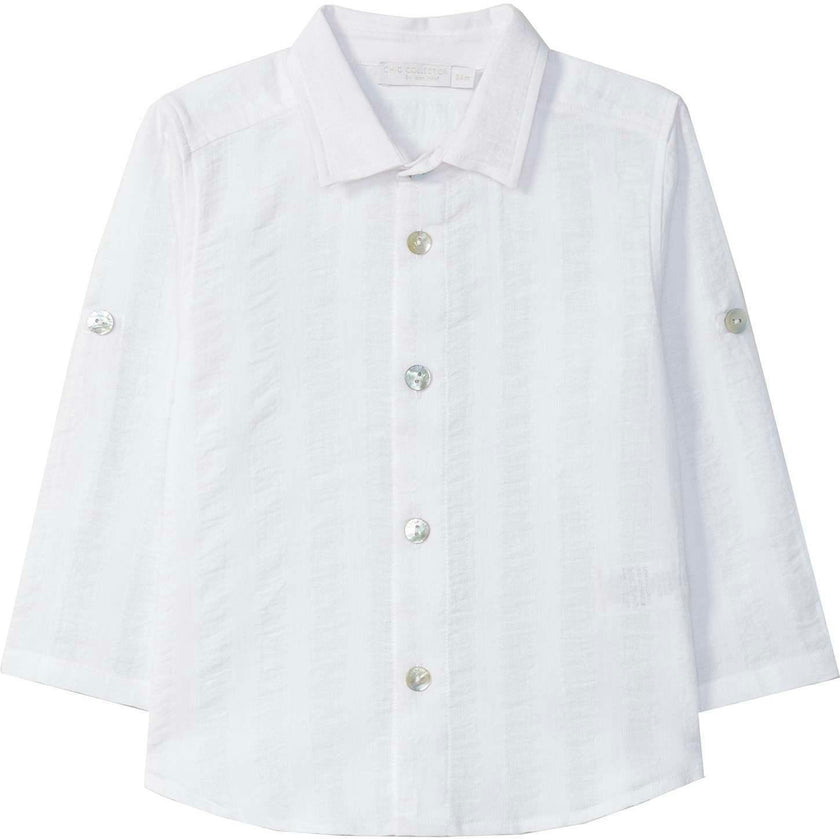 LARANJINHA Beach Vibes Dress Shirt - White