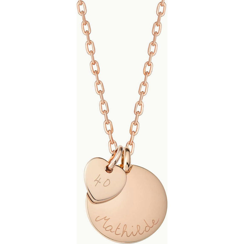 Personalized Birthday Necklace, 18k Rose Gold Plated