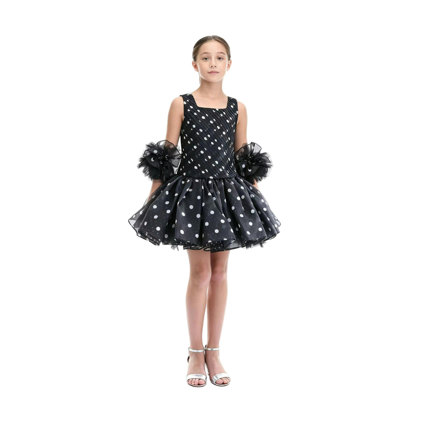 Black Calivra Polka Dot Dress