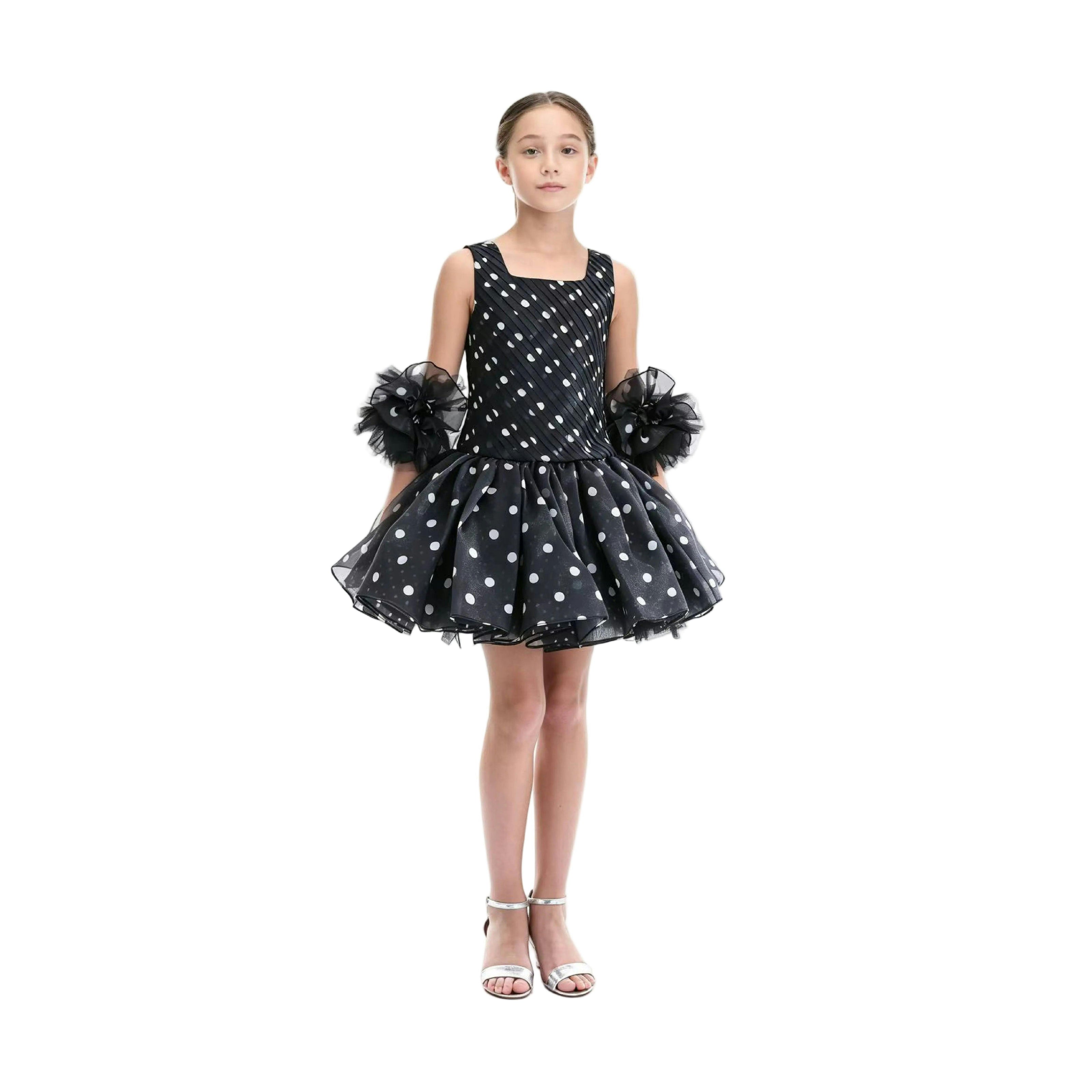 Black Calivra Polka Dot Dress