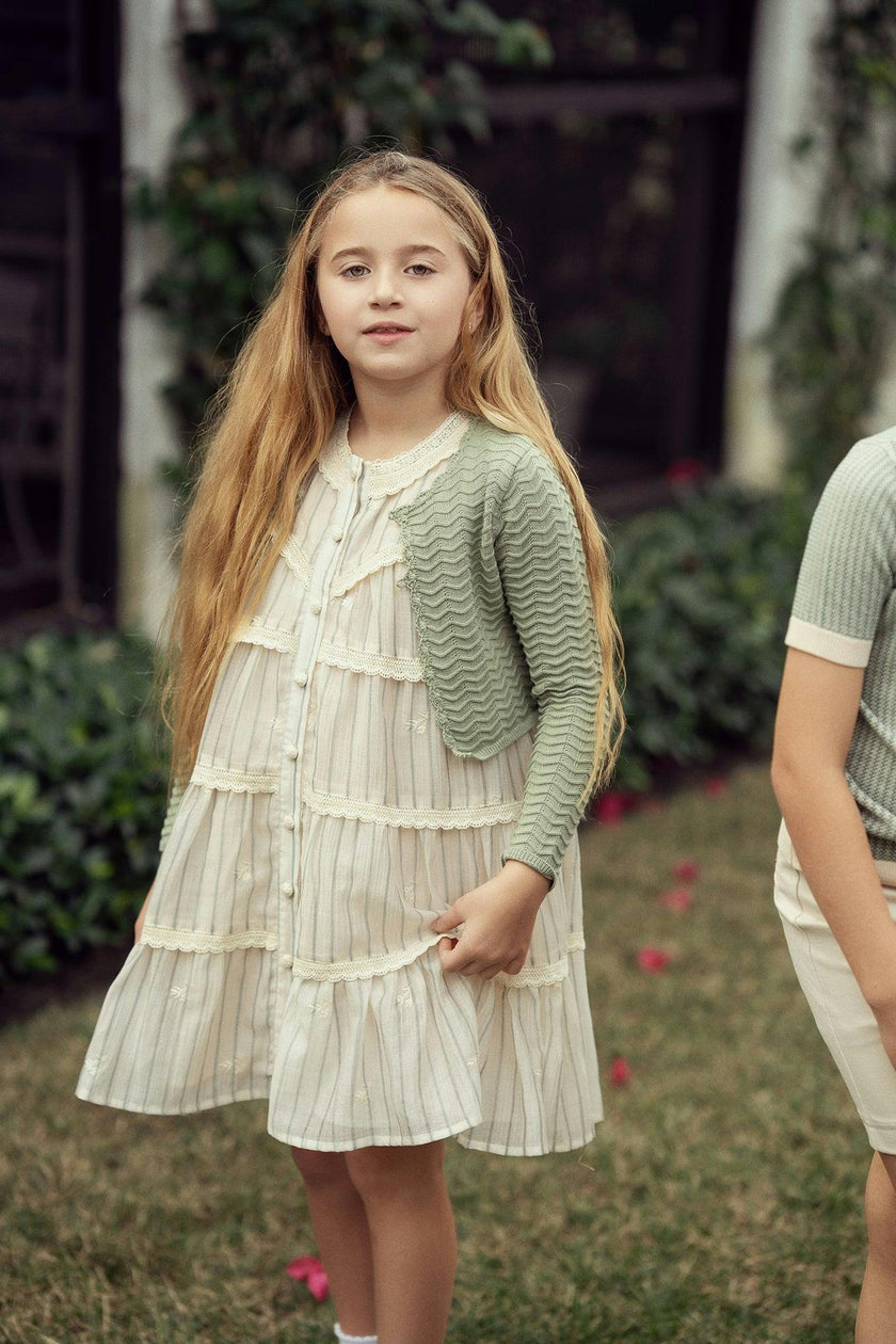 Woven Dress With Lace