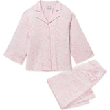 The Olivia Wide Leg Pima Pajama Set in Sweethearts