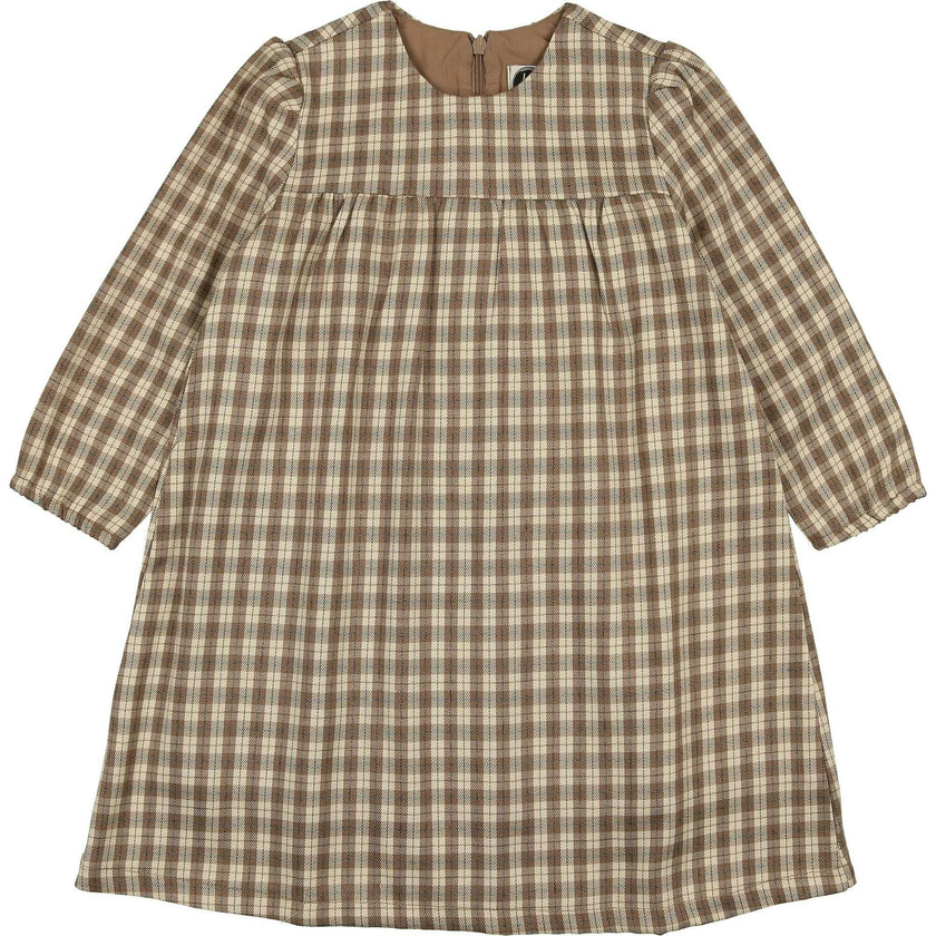 Autumn Plaid Long Sleeve Relaxed Fit Dress