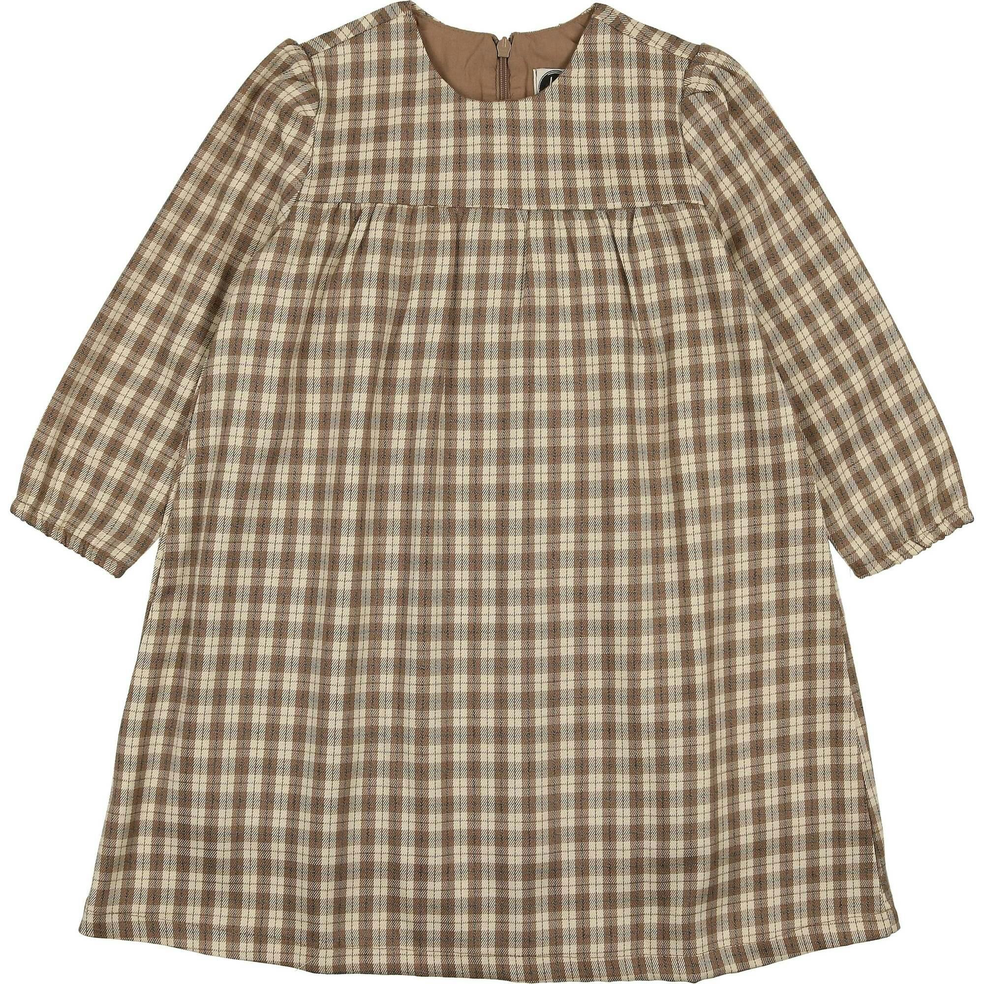 Autumn Plaid Long Sleeve Relaxed Fit Dress