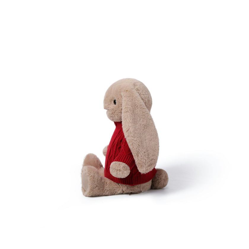 McHugs Joyful Silverleaf Smiling Rabbit Weighted Plush 25cm