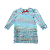 Ruffle Dress in Apples & Bananas