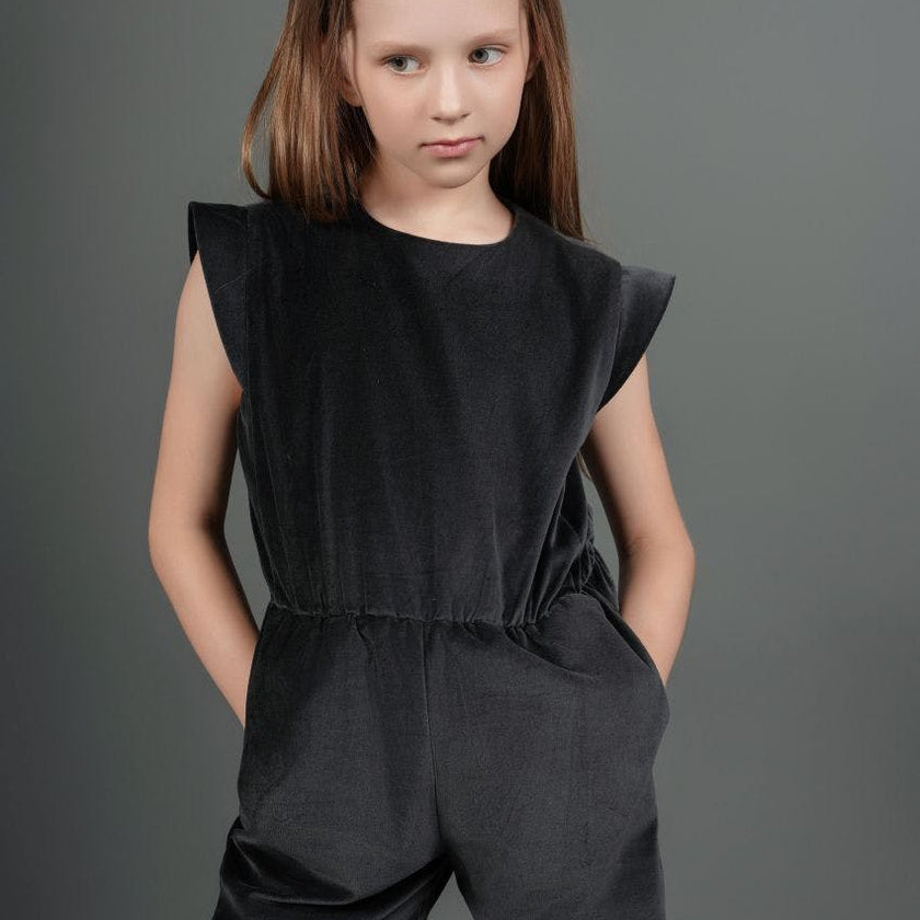 Cotton Velvet Jumpsuit