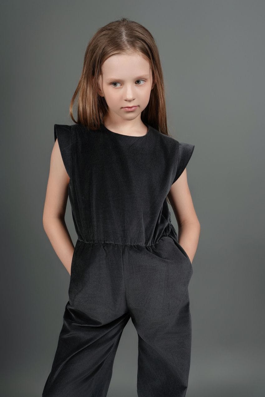 Cotton Velvet Jumpsuit