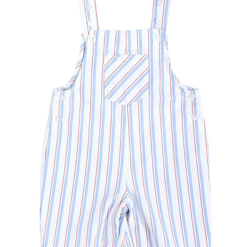 Baby Boys Alex Overalls in Heritage Stripe