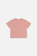 Heavy Jersey Wide Short Sleeve T-Shirt Pink